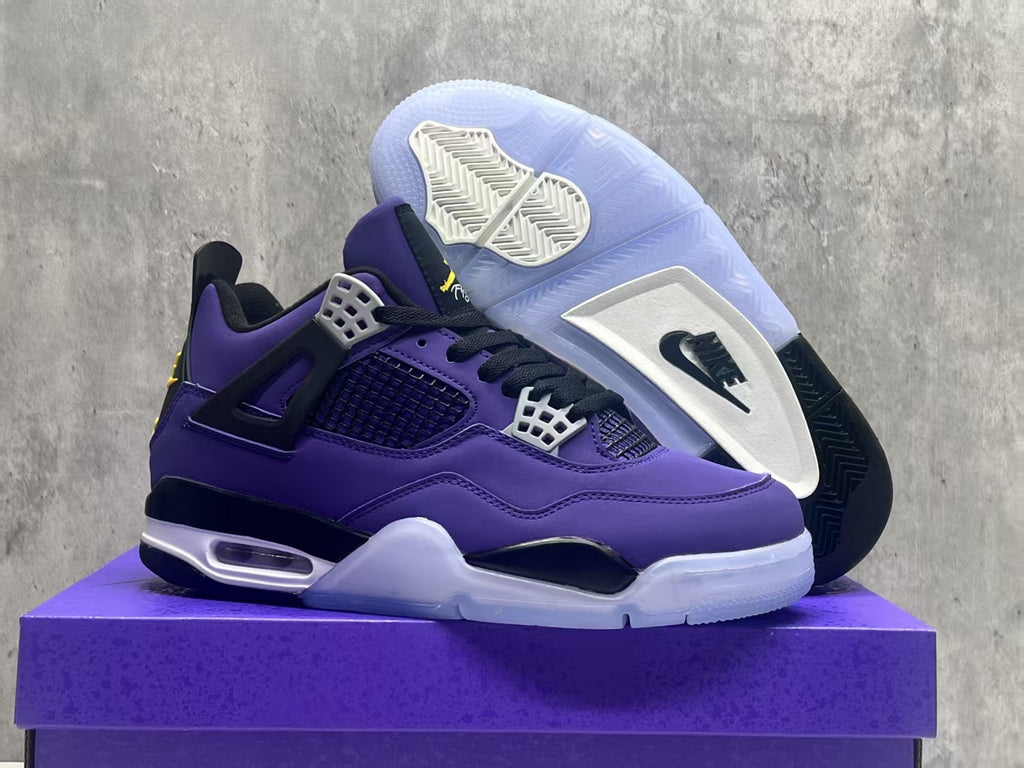 Air Jordan 4 Retro Lakers Purple-Gold Sneakers