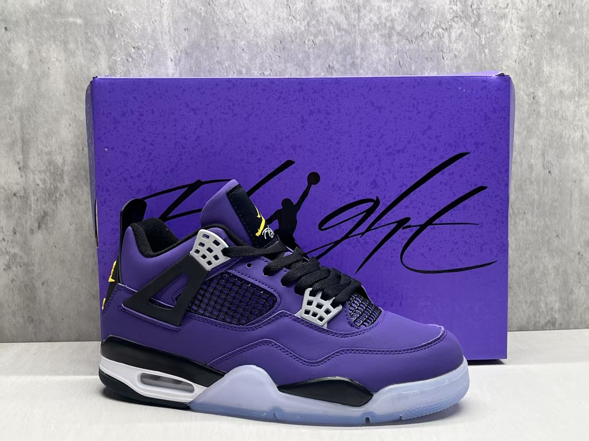 Air Jordan 4 Retro Lakers Purple-Gold Sneakers