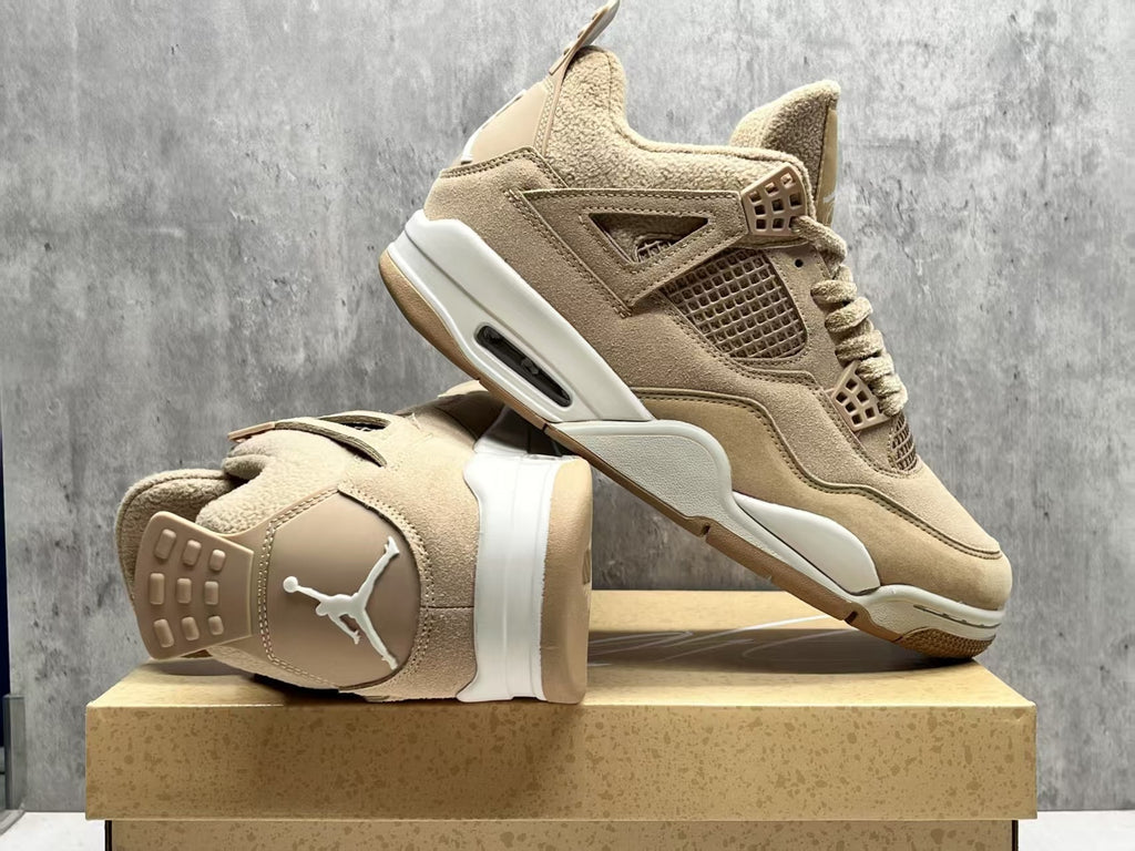 Air Jordan 4 Retro Milk Tea Beige Cream Sneakers