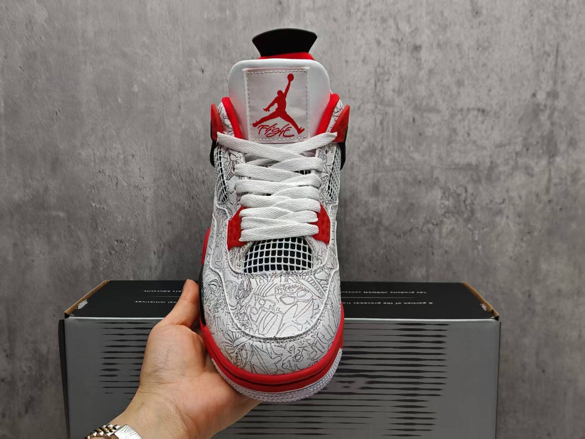 Air Jordan 4 White Laser Sneakers