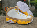 Air Jordan 9 White-Ochre Sneakers