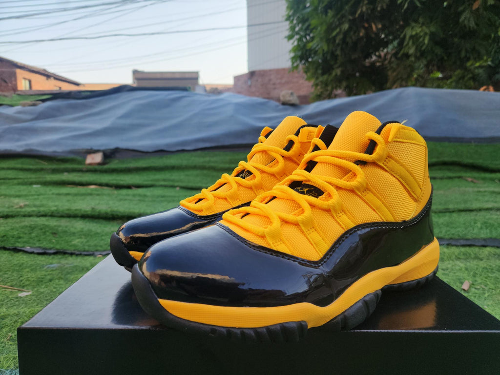 Air Jordan 11 Orange-Yellow-Black Sneakers