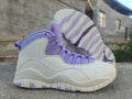 Air Jordan 10 White-Purple Sneakers