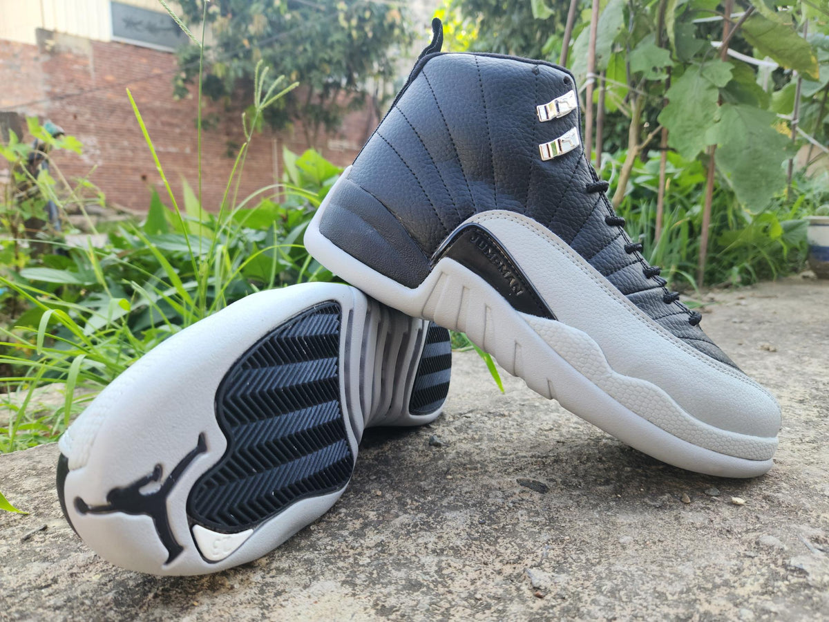 Air Jordan 12 Black-Light Grey Sneakers
