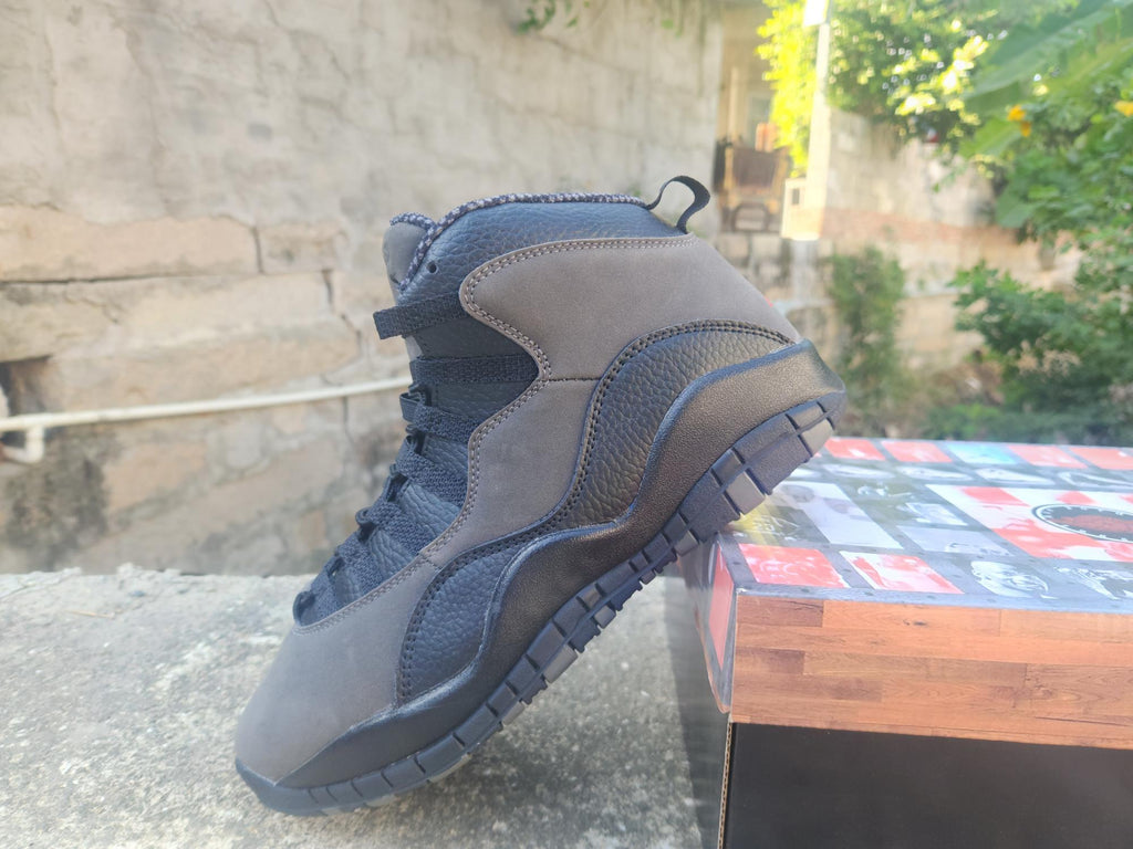 Air Jordan 10 Retro Shadow Grey-Black Sneakers