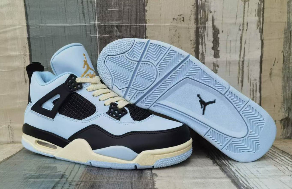 Air Jordan 4 Light Blue Black Men's Sneakers