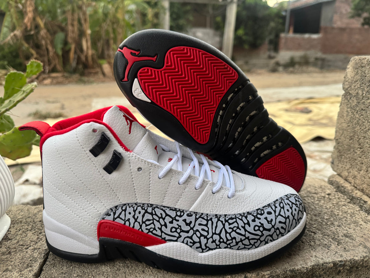 Air Jordan 12 Retro Floral White-Black Multi-Color Sneakers