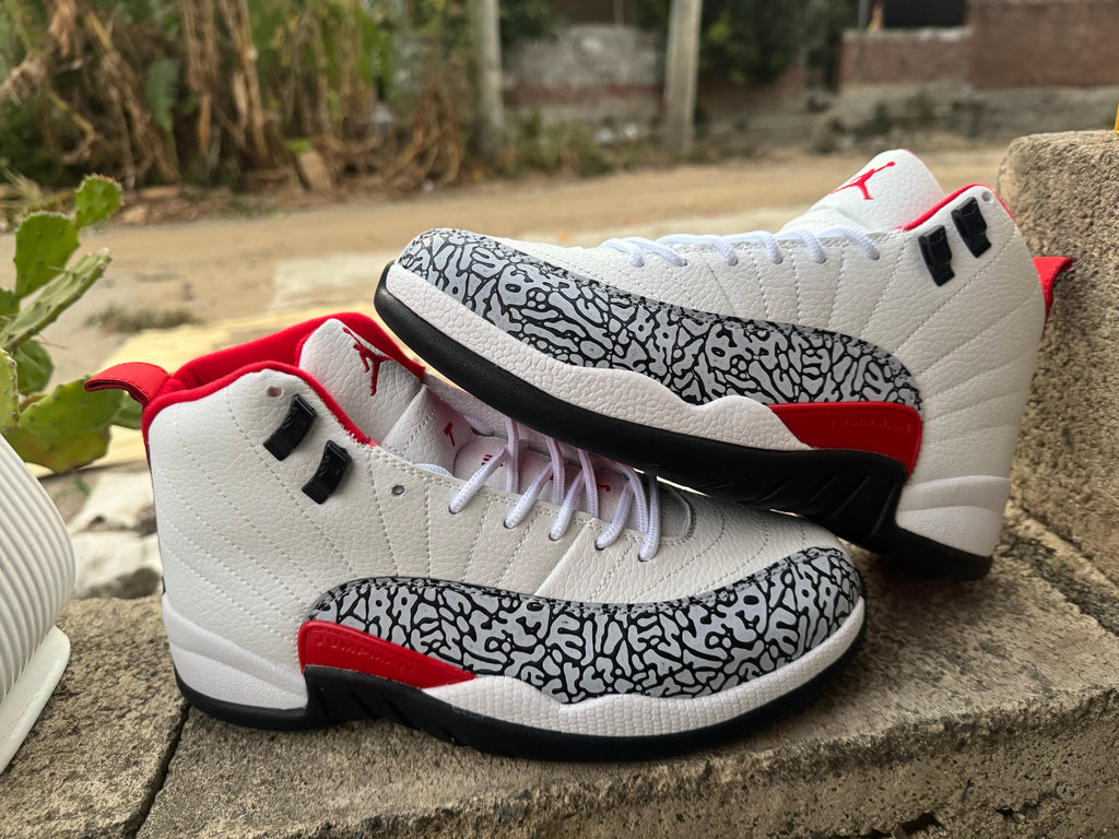 Air Jordan 12 Retro Floral White-Black Multi-Color Sneakers