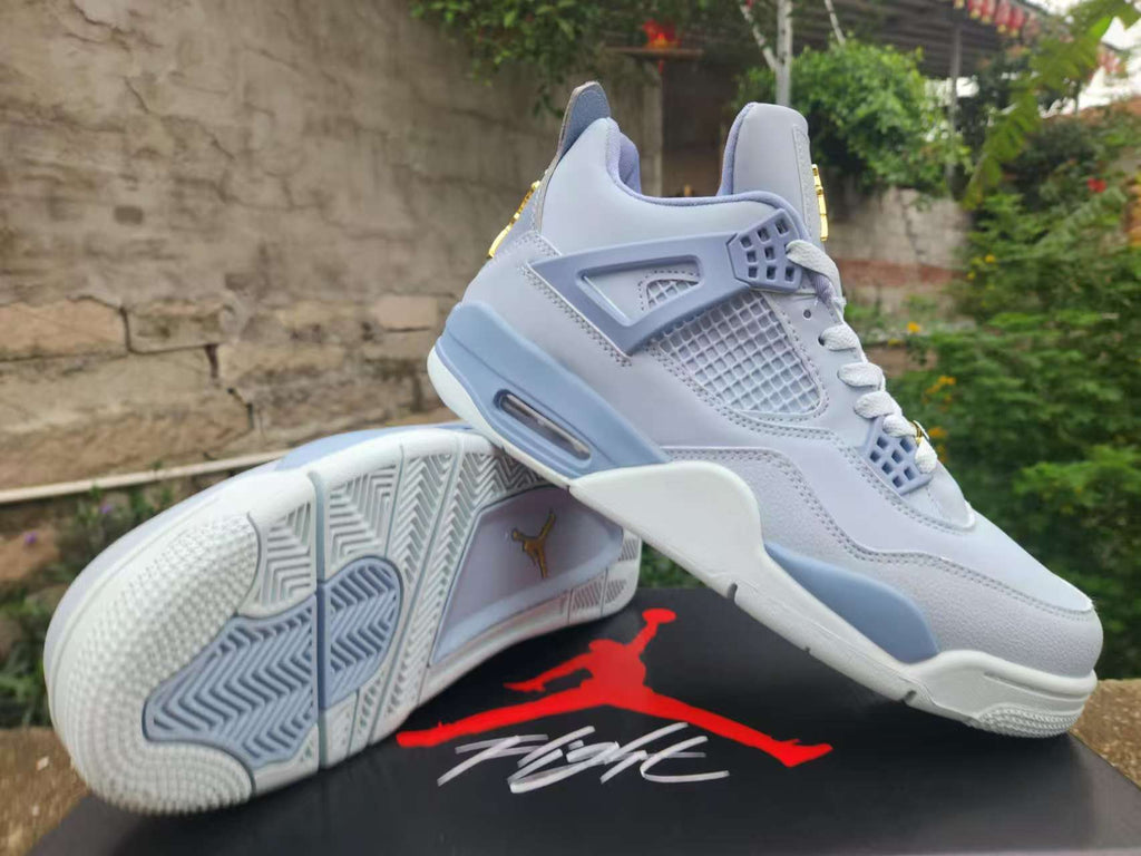 Air Jordan 4 Retro Grey Blue Sneakers