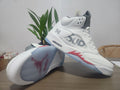 Air Jordan 5 White-Red Collaboration Men's Sneakers