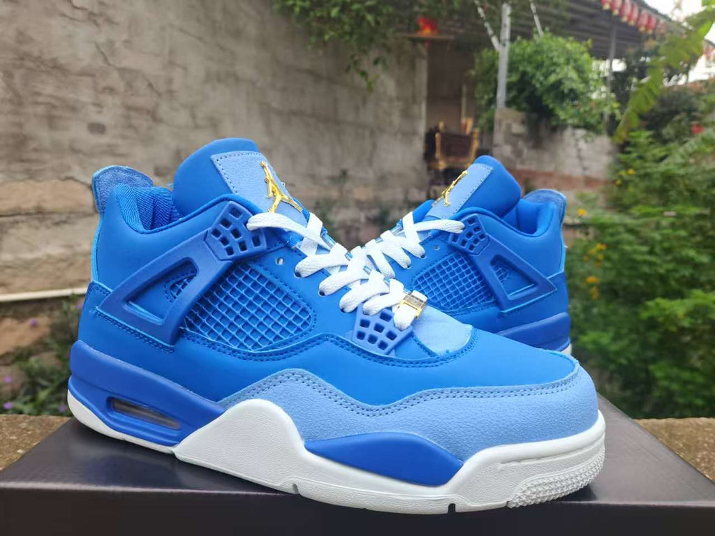 Air Jordan 4 Retro Royal-Blue-Gold Sneakers