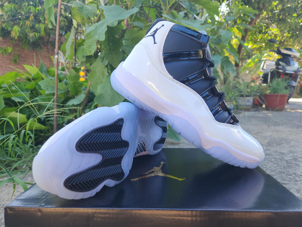 Air Jordan 11 New White-Black Sneakers
