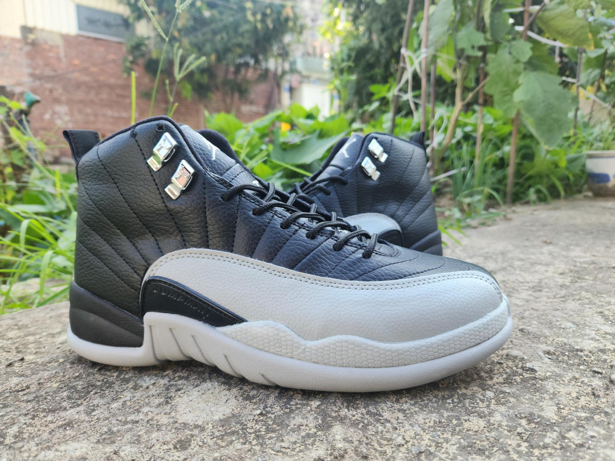 Air Jordan 12 Black-Light Grey Sneakers