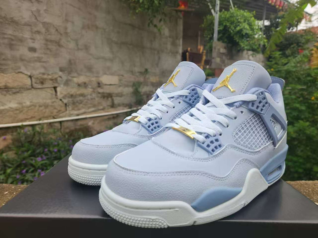 Air Jordan 4 Retro Grey Blue Sneakers