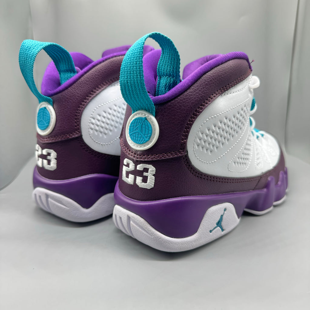 Air Jordan 9 White-Purple Sneakers