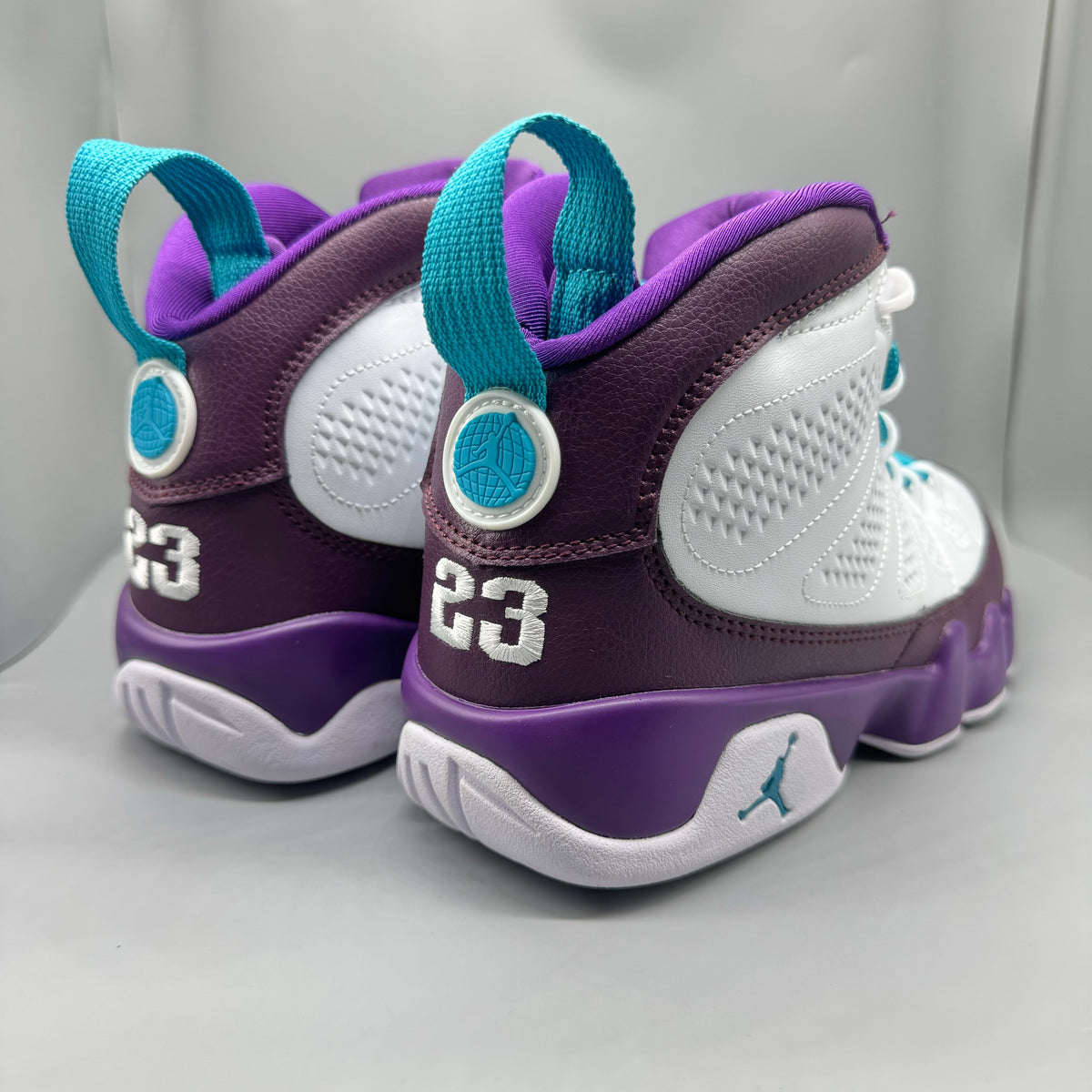 Air Jordan 9 White-Purple Sneakers