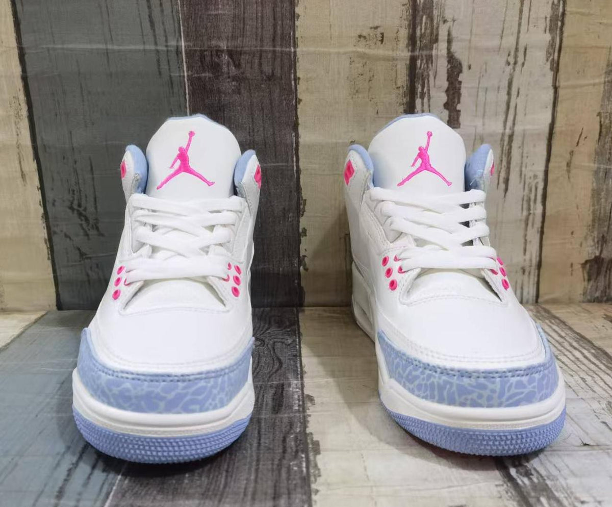 Air Jordan 3 Retro Off-White, Pink & Red Sneakers