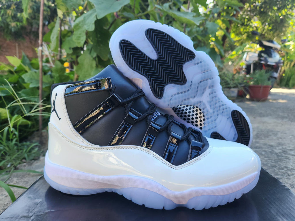 Air Jordan 11 New White-Black Sneakers