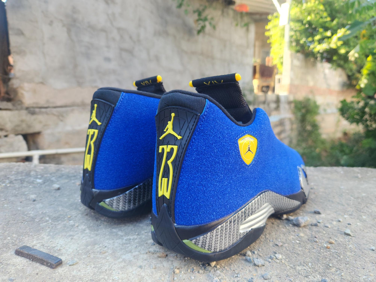 Air Jordan 14 Retro Full Blue Blue-Black Sneakers