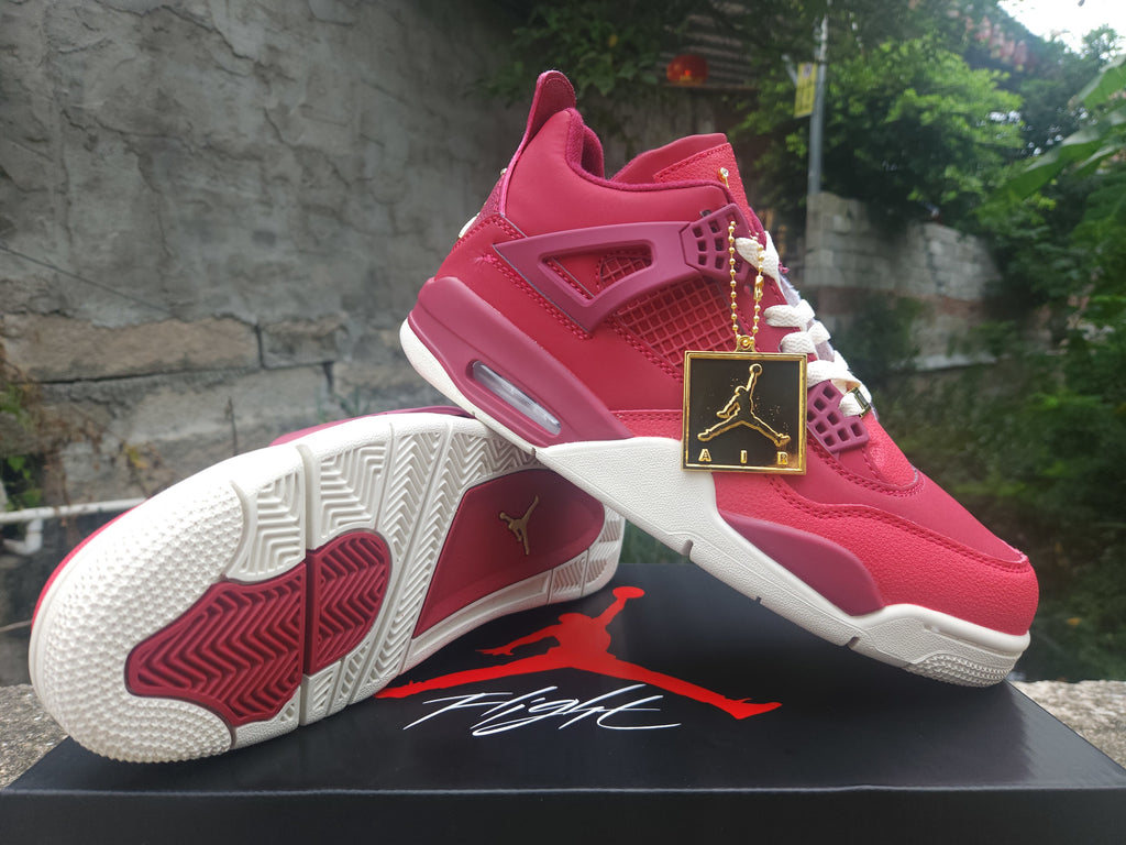 Air Jordan 4 Retro Red-Purple-Gold Sneakers