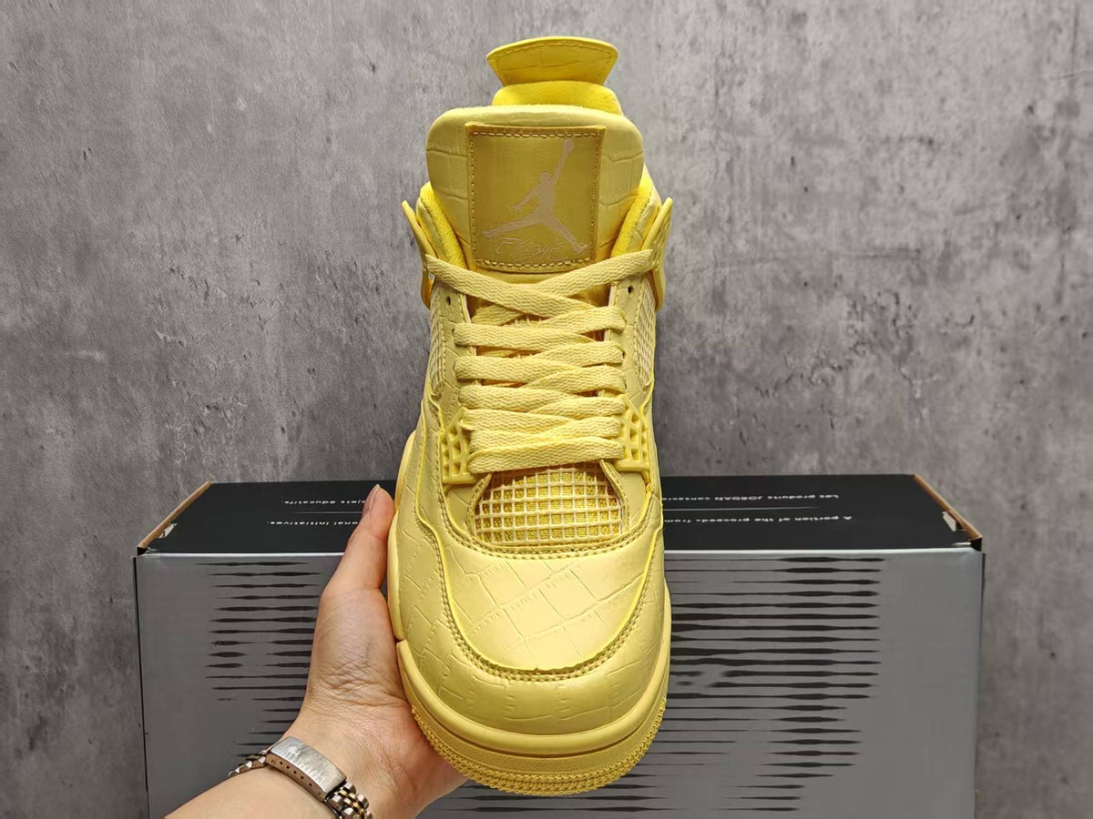 Air Jordan 4 Lemonade Cream Yellow Sneakers