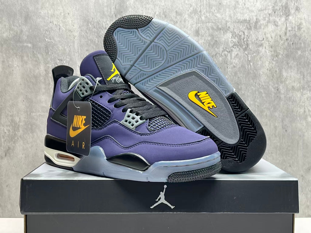Air Jordan 4 Lakers Purple-Gold Sneakers