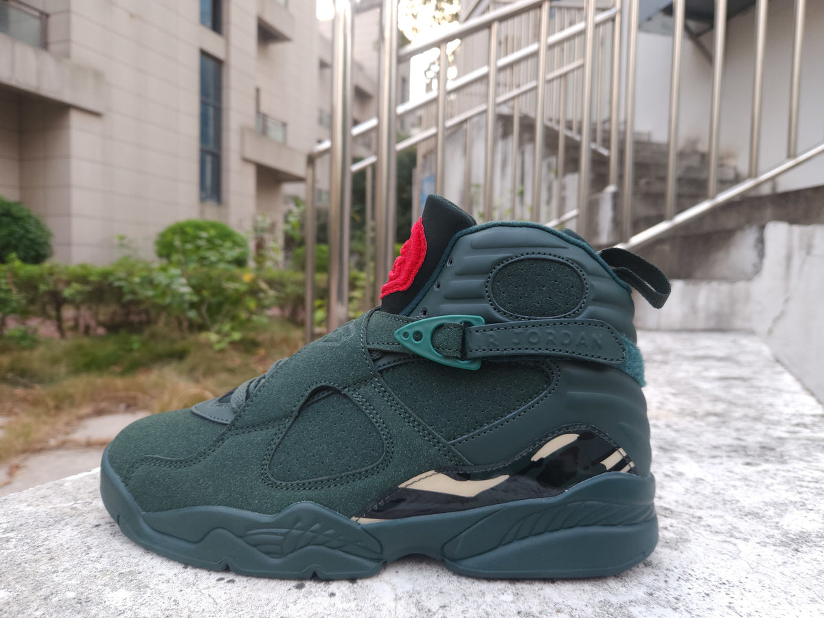 Air Jordan 8 Green-Gold-Black-Red Sneakers