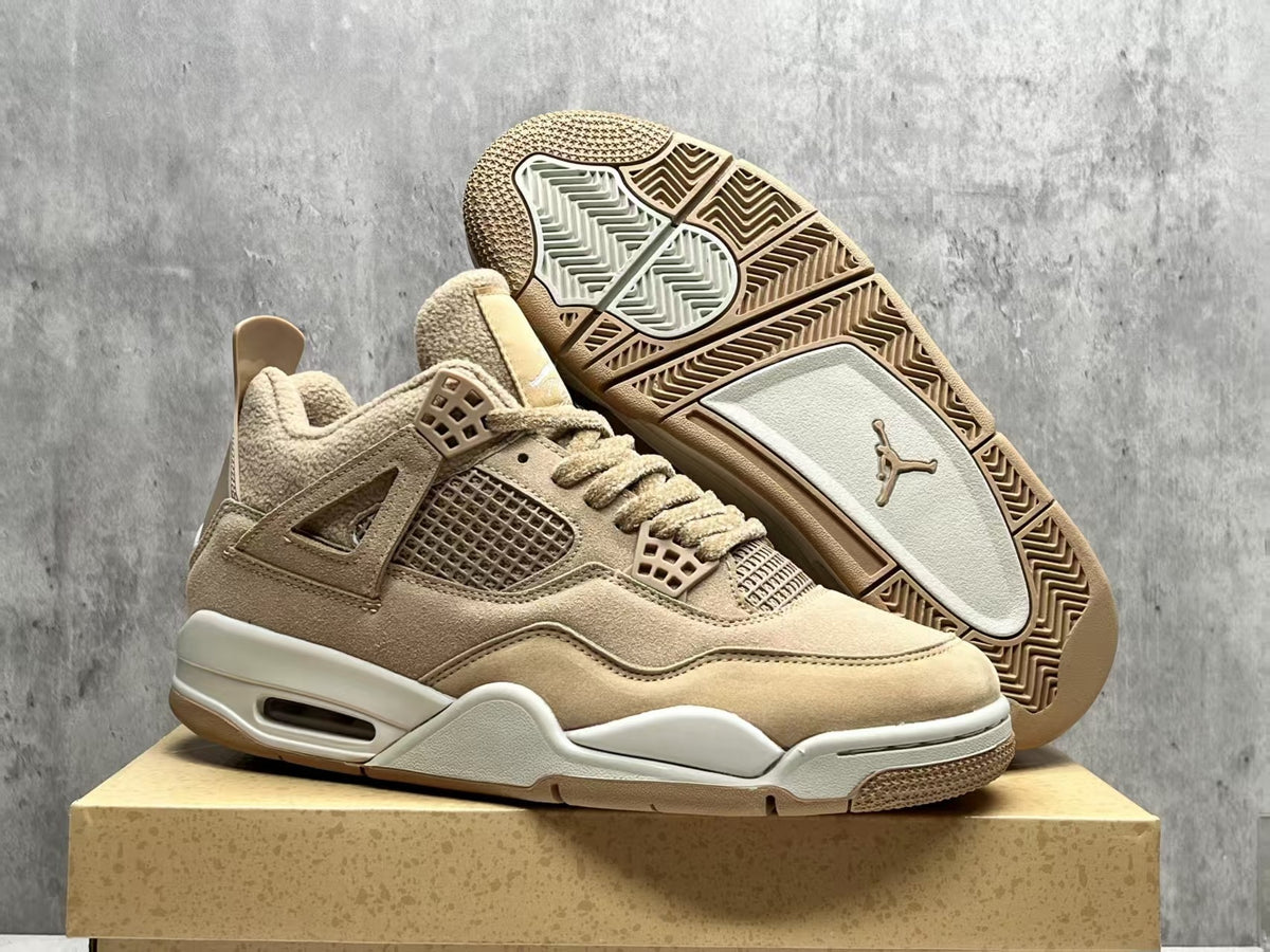 Air Jordan 4 Retro Milk Tea Beige Cream Sneakers