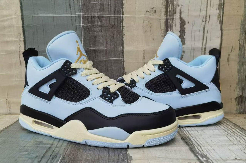 Air Jordan 4 Light Blue Black Men's Sneakers