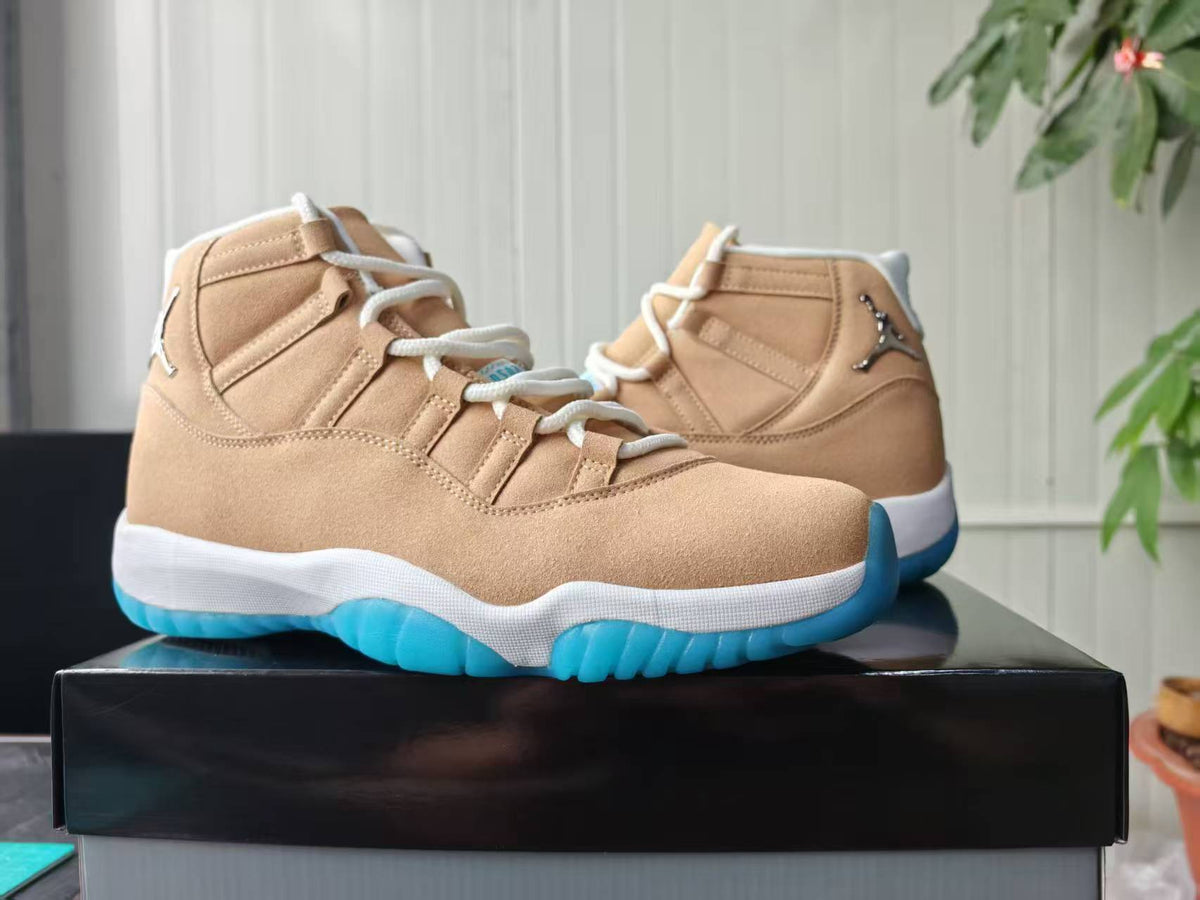 Air Jordan 11 Retro Canvas Metallic Silver Sneakers – IO8960-707