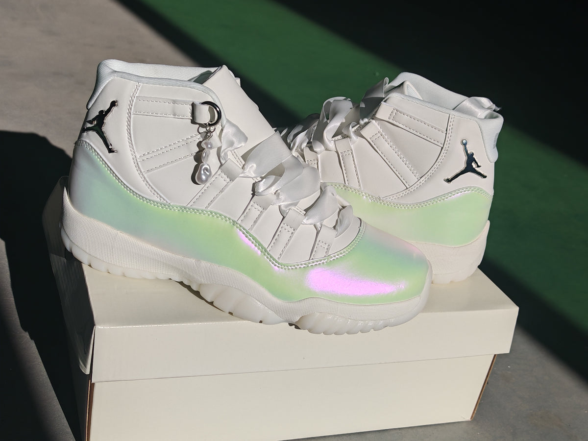 Air Jordan 11 Retro Sail Pearl Grey Sneakers – AR0715-110