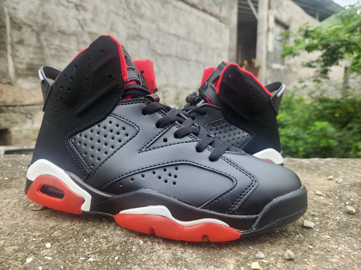 Air Jordan 6 Black-Red Multi-Color Sneakers