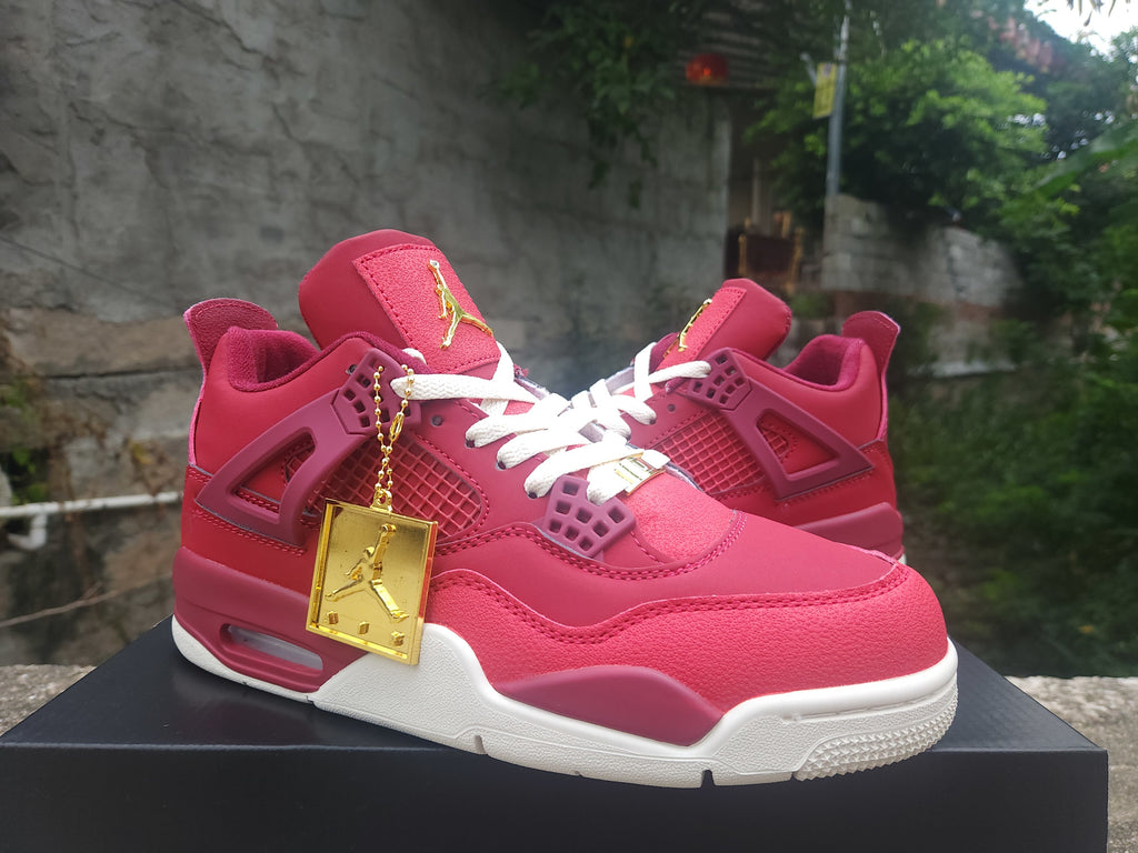 Air Jordan 4 Retro Red-Purple-Gold Sneakers