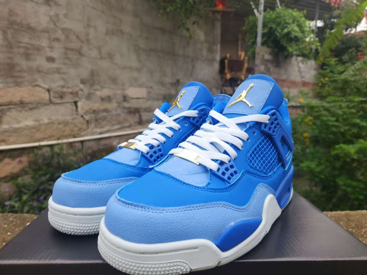 Air Jordan 4 Retro Royal-Blue-Gold Sneakers