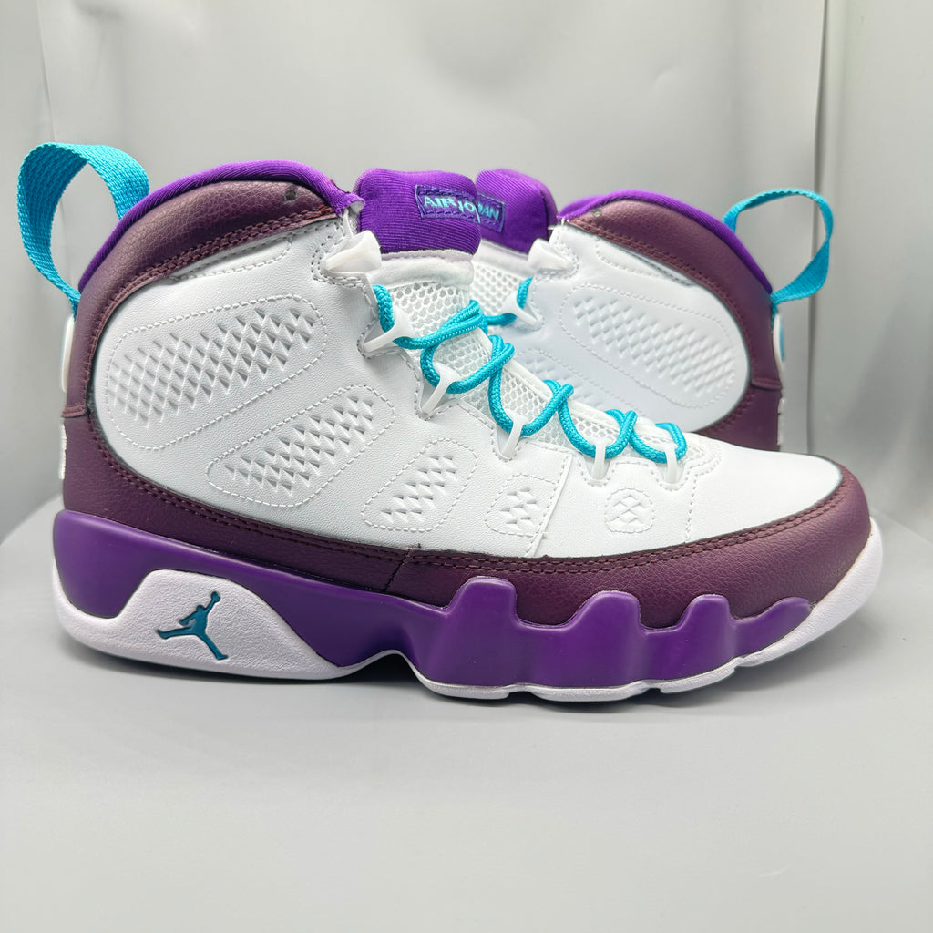 Air Jordan 9 White-Purple Sneakers