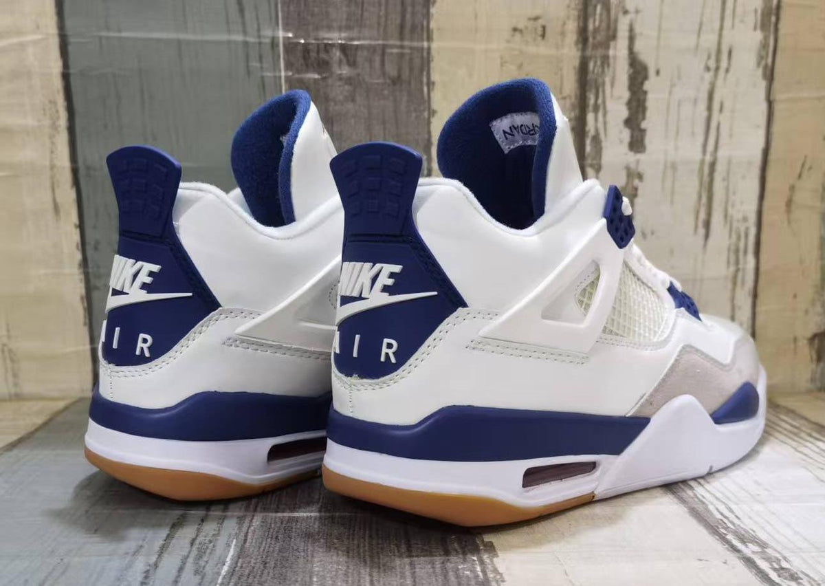 Air Jordan 4 Retro Off-White Blue Sneakers