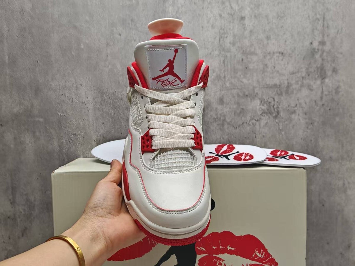 Air Jordan 4 Retro Valentine's Day Sierra Red Sneakers