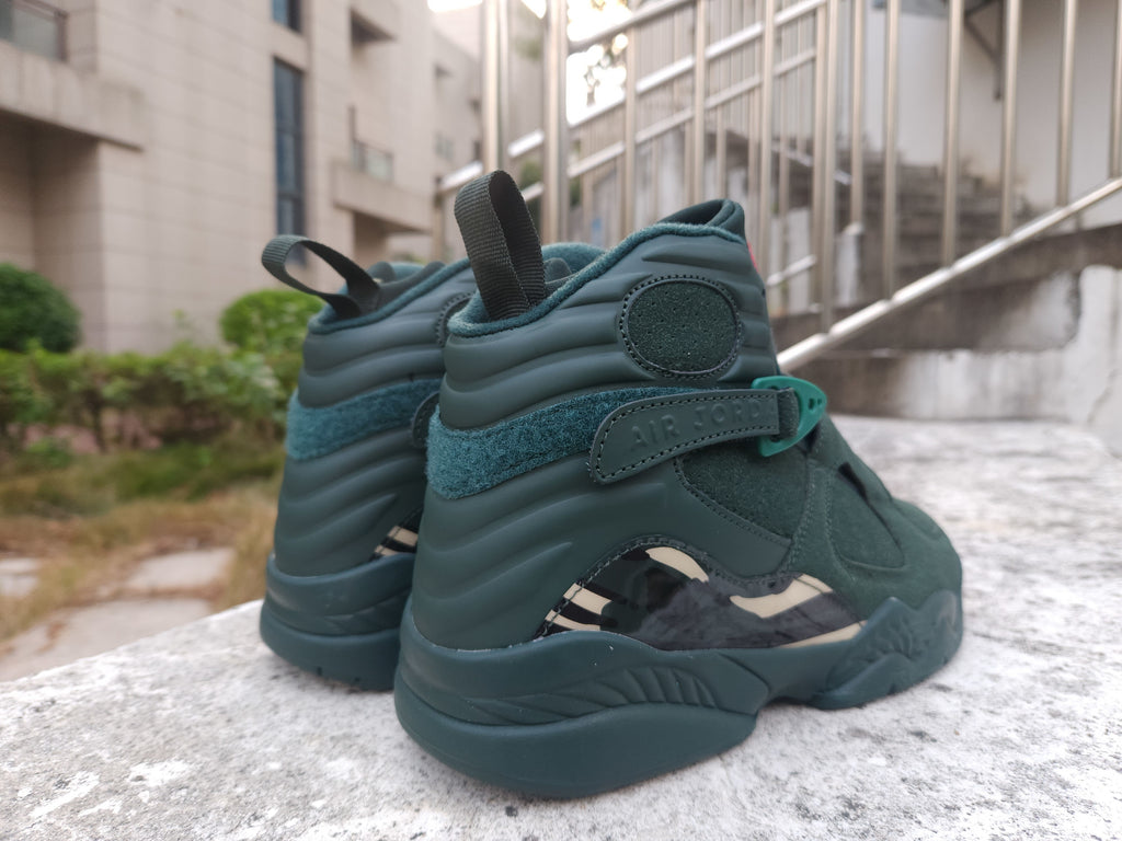 Air Jordan 8 Green-Gold-Black-Red Sneakers