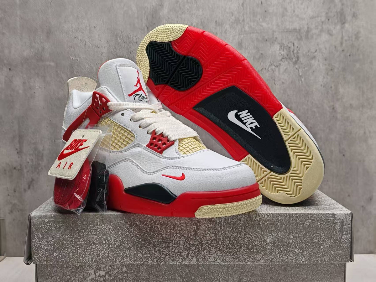 Air Jordan 4 Vermilion Red Collaboration Sneakers