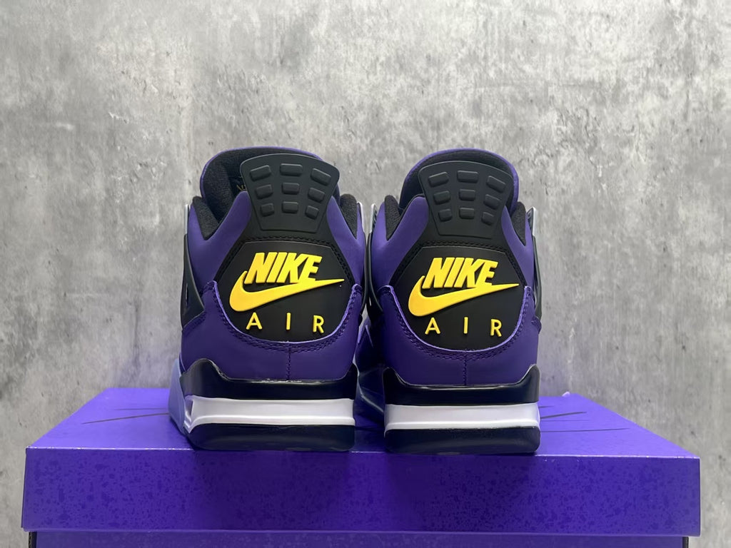 Air Jordan 4 Retro Lakers Purple-Gold Sneakers