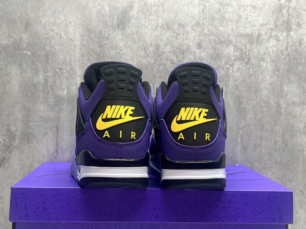 Air Jordan 4 Retro Lakers Purple-Gold Sneakers