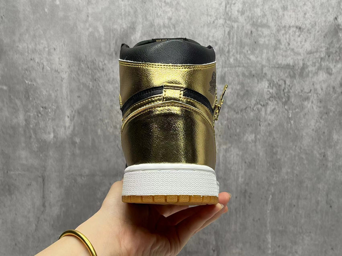 Air Jordan 1 Black-Gold Sneakers – Super A