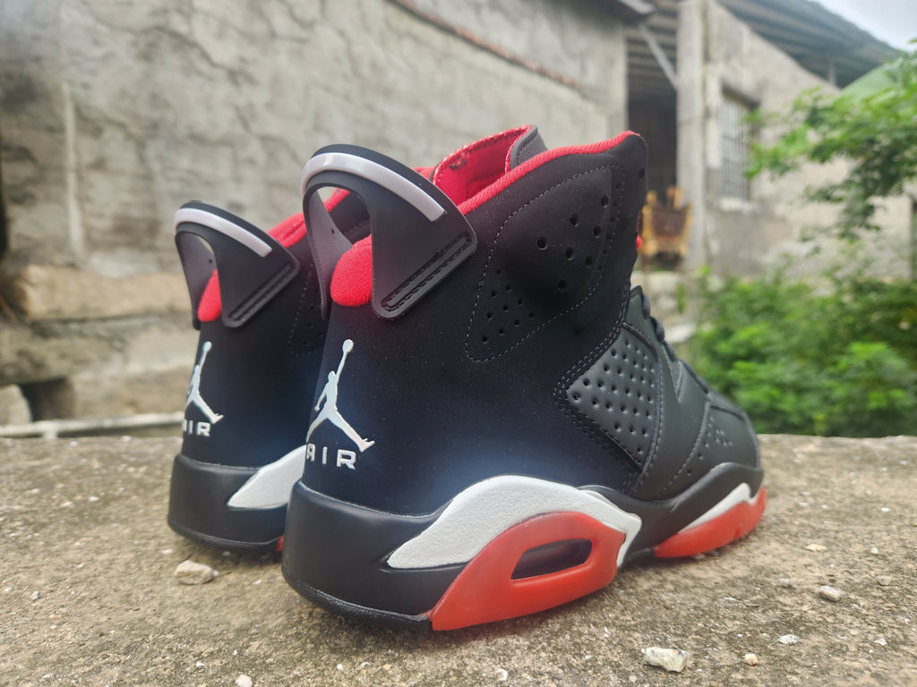 Air Jordan 6 Black-Red Multi-Color Sneakers