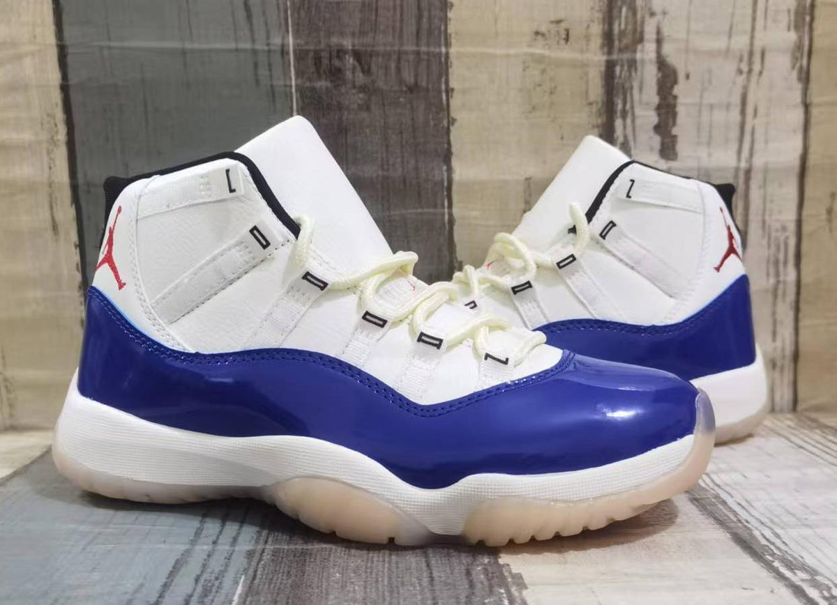 Air Jordan 11 Retro White-Blue-Red Sneakers for Men & Women