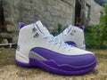 Air Jordan 12 White-Purple Sneakers