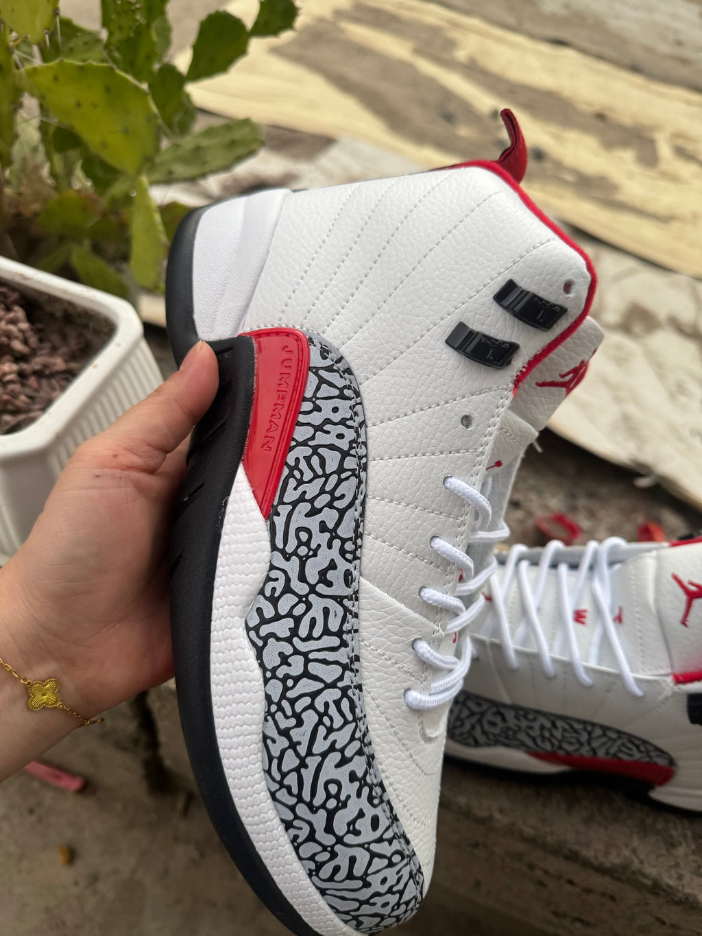 Air Jordan 12 Retro Floral White-Black Multi-Color Sneakers