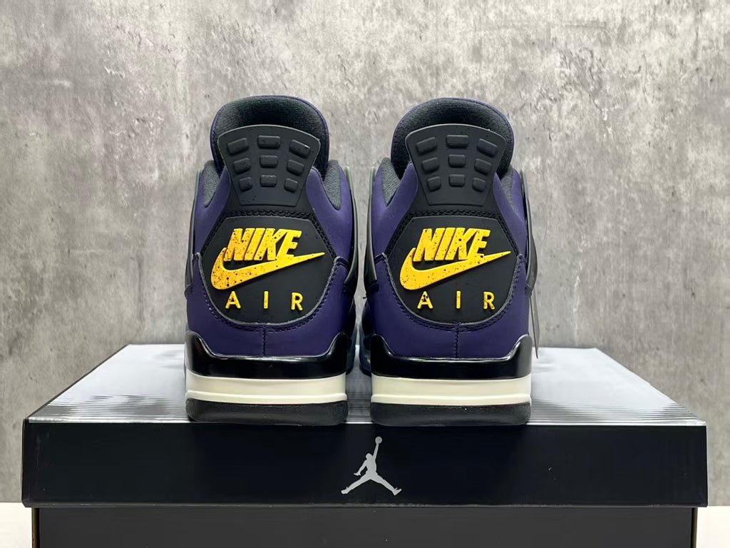 Air Jordan 4 Lakers Purple-Gold Sneakers