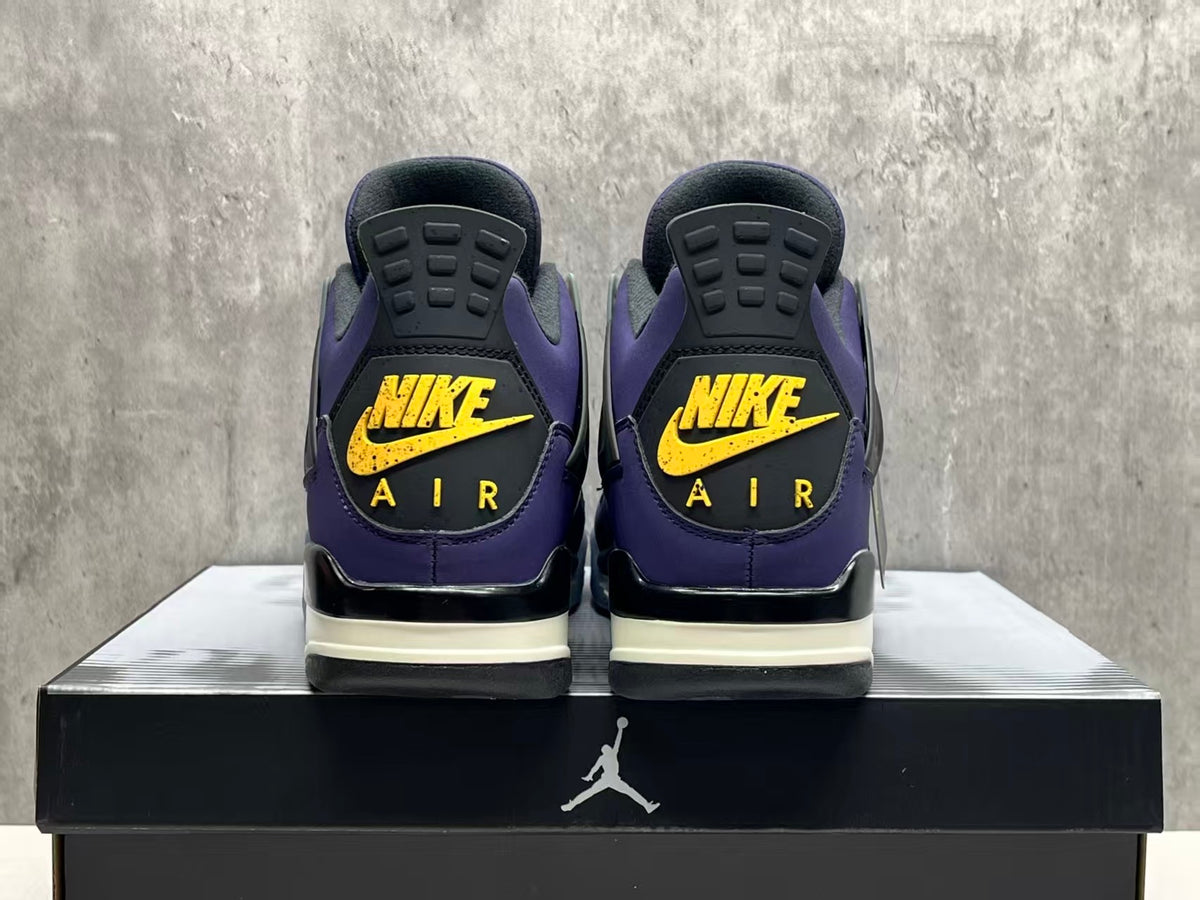 Air Jordan 4 Lakers Purple-Gold Sneakers