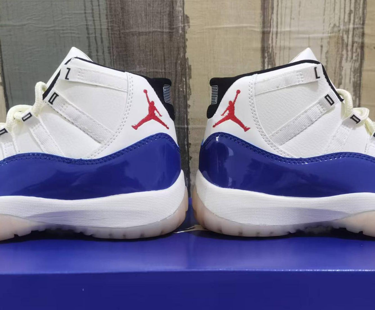 Air Jordan 11 Retro Sail Deep Royal Blue Sneakers – IH0296-400