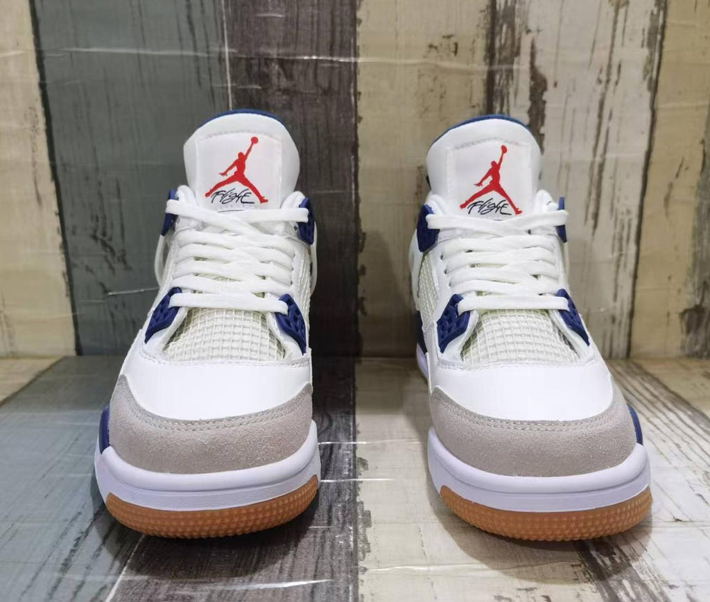 Air Jordan 4 Retro Off-White Blue Sneakers